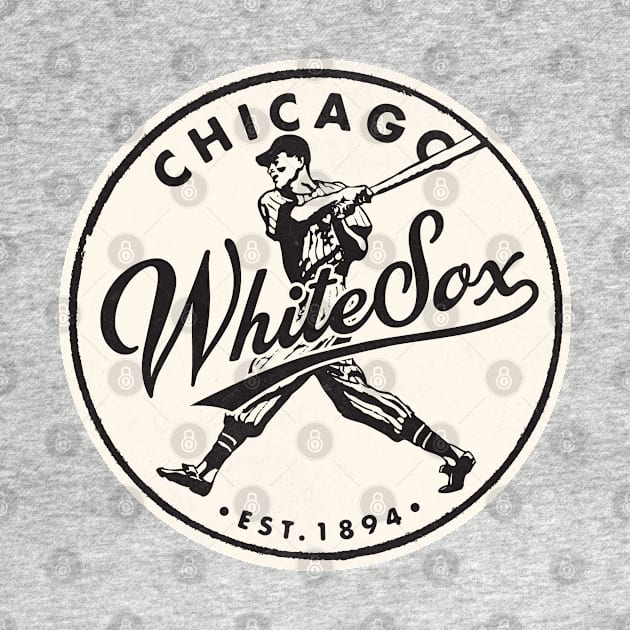 Vintage Chicago White Sox 3 by Buck Tee Originals by Buck Tee